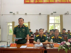 Bàn giao sơ bộ các mặt của Ban Chỉ huy Quân sự TP.Thủ Dầu Một
