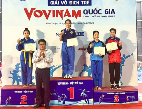 Giải vô địch Vovinam trẻ Quốc gia 2025: Bình Dương đạt 3 huy chương vàng