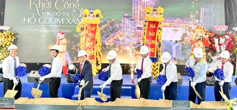 Lãnh đạo tỉnh dự lễ khởi công Khu đô thị Hồ Gươm Xanh