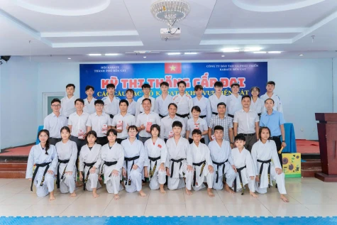 TP.Bến Cát: 100% võ sinh đạt chứng chỉ thi thăng cấp đai Quý II – năm 2025