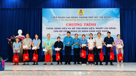 Hỗ trợ đoàn viên, người lao động, cán bộ công đoàn có hoàn cảnh khó khăn