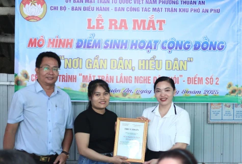 Phường Thuận An, TP.Hồ Chí Minh:
Ra mắt mô hình “Điểm sinh hoạt cộng đồng - nơi gần dân, hiểu dân”